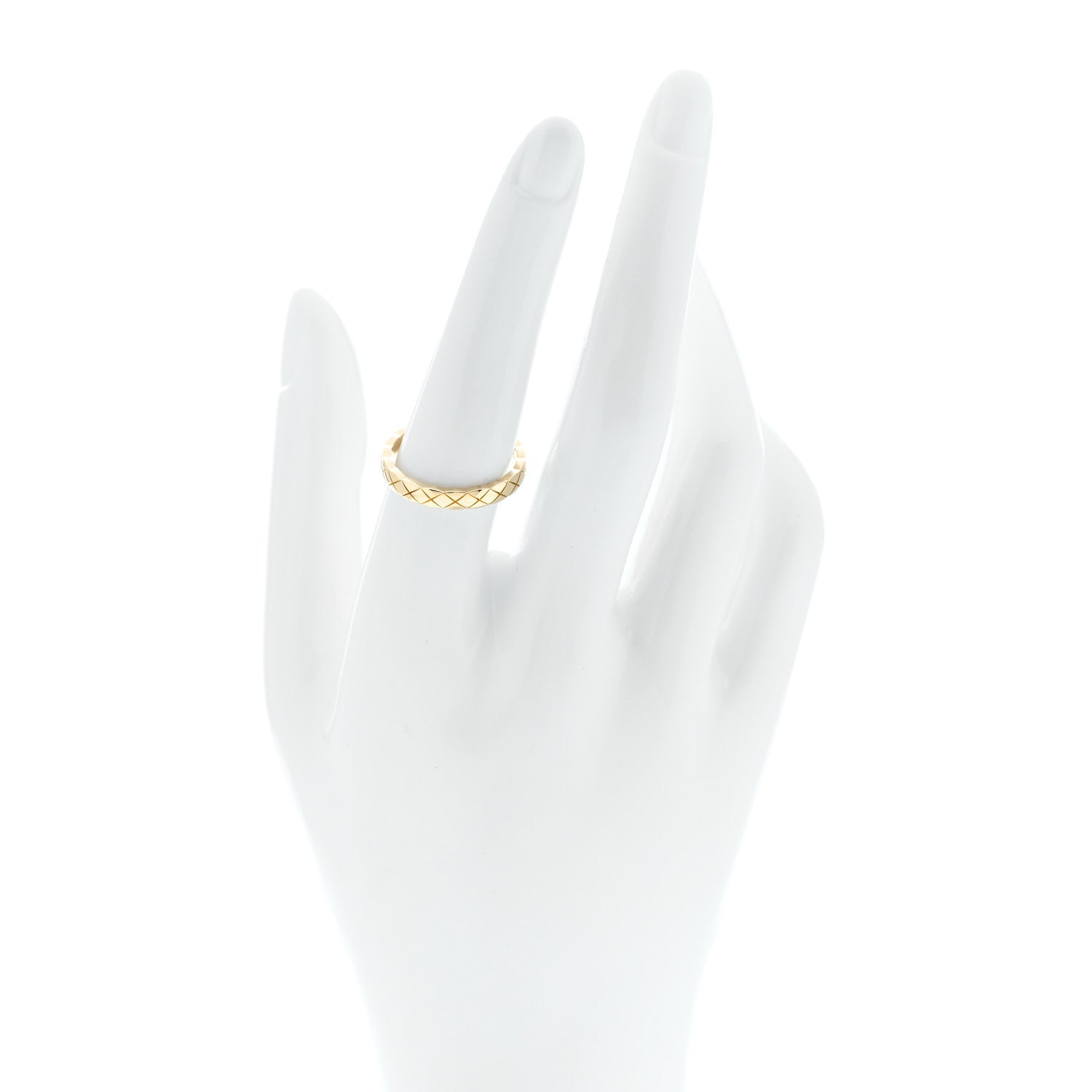 Chanel 18K Yellow Gold Mini Coco Crush Ring 56 7.5 2 of 5