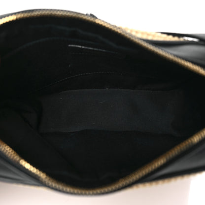 Saint Laurent Raffia Canvas Monogram Mini Lou Camera Bag Beige Black 5 of 9