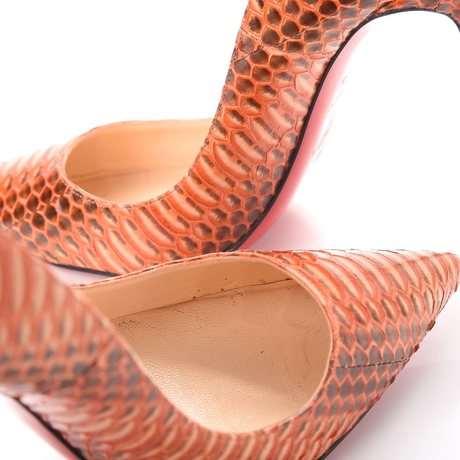 Christian Louboutin Python So Kate 120 Pumps 39.5 Orange 16 of 20