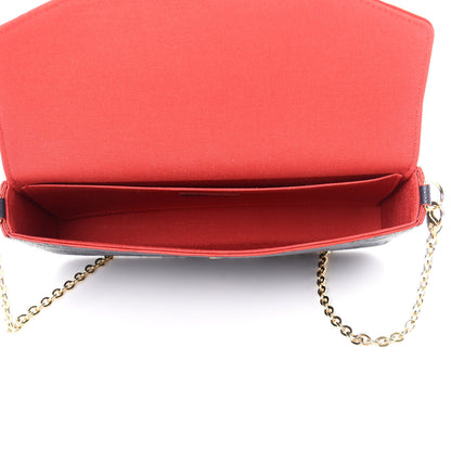 Louis Vuitton Empreinte Pochette Felicie Chain Wallet Marine Rouge 6 of 10
