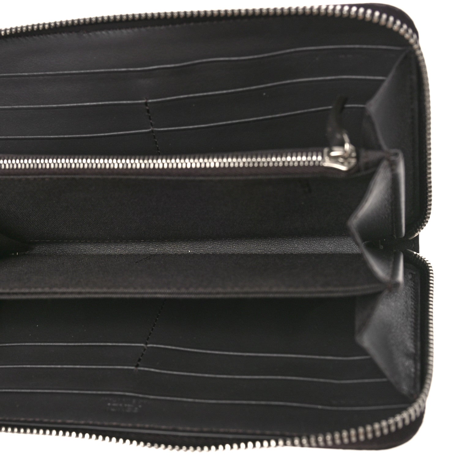 Fendi Glazed Fabric Vitello King FF 1974 Diagonal Zip Around Wallet Tobacco Moro Cuoio 5 of 8