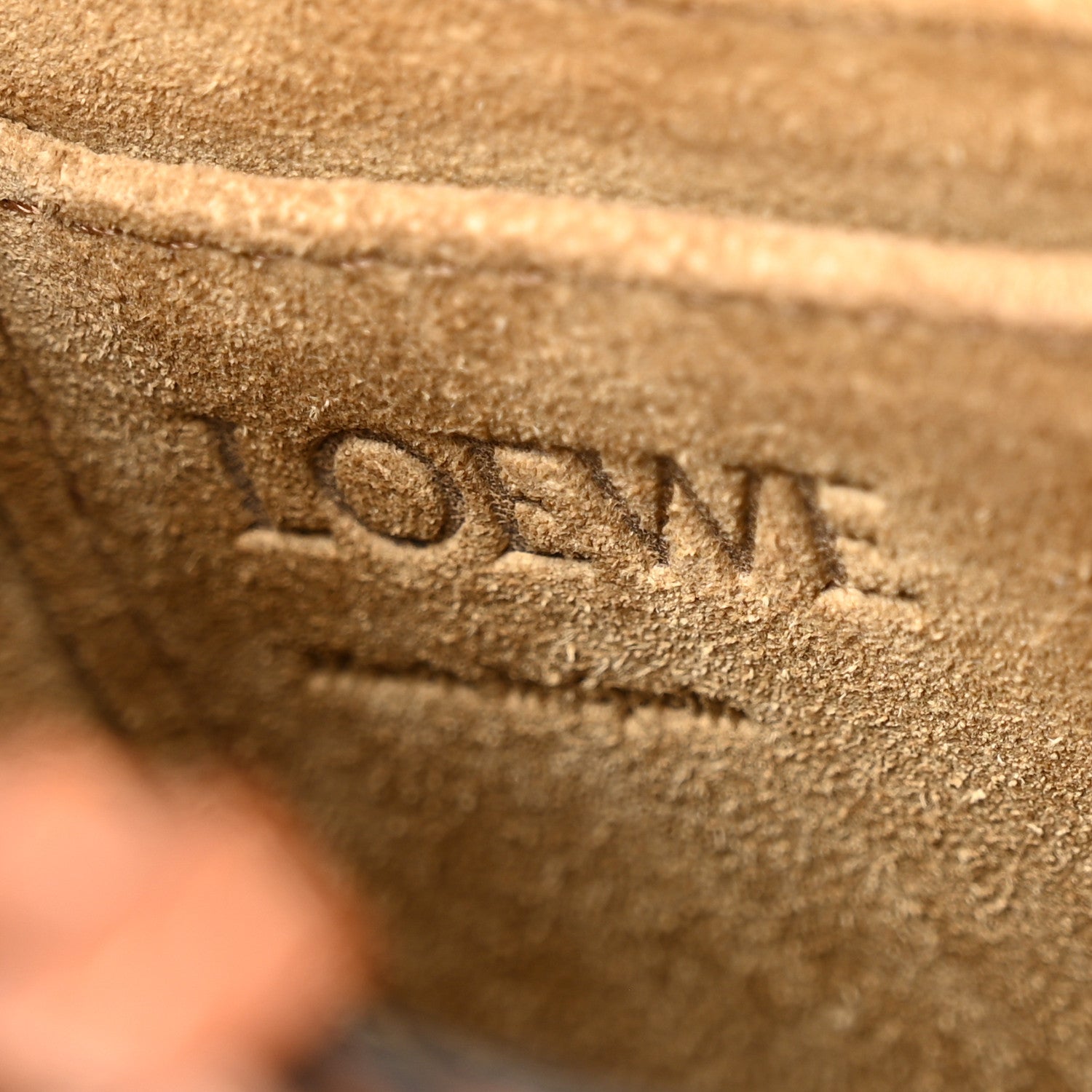 Loewe Calfskin Jacquard Mini Gate Dual Bag Tan 6 of 9