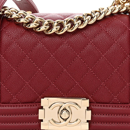 Chanel Caviar Quilted Small Boy Flap Burgundy 8 of 10
