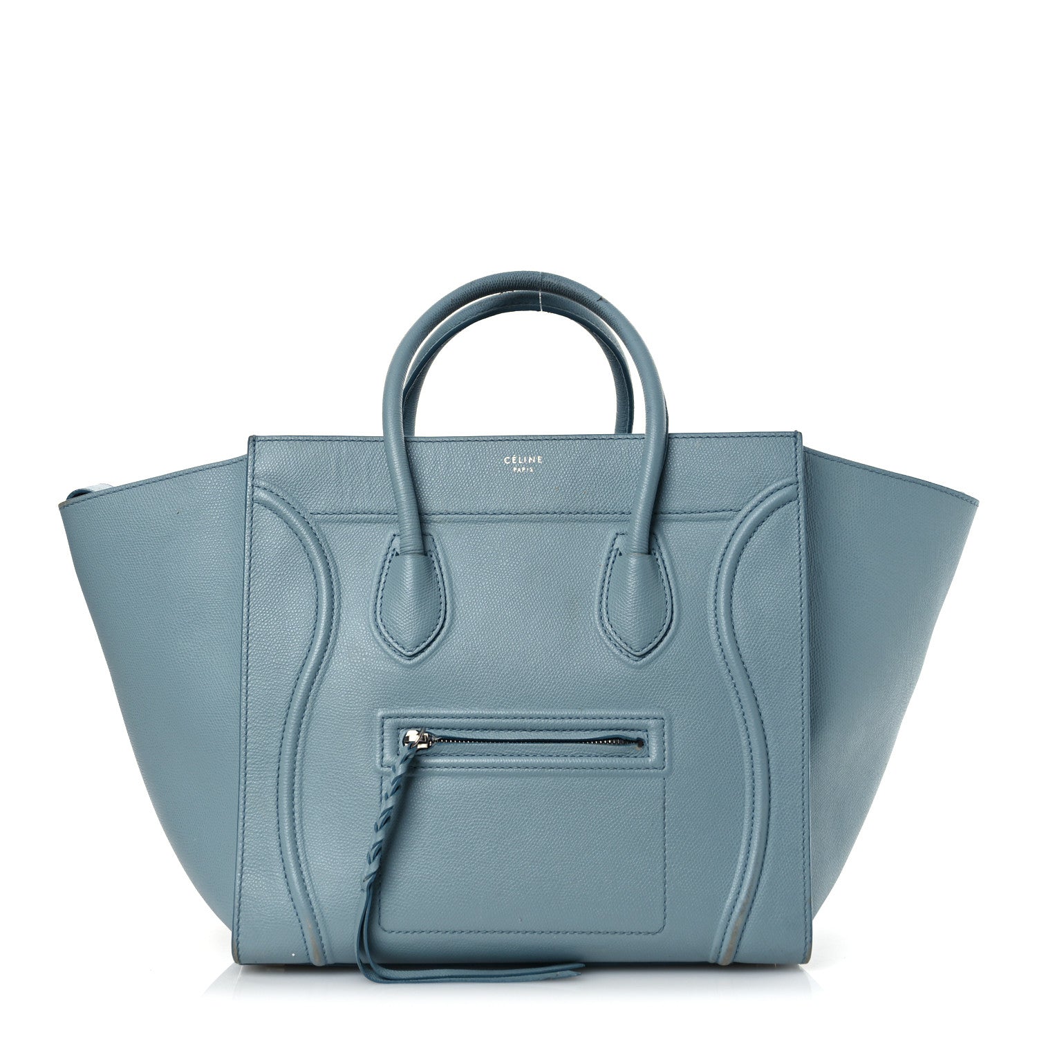 Celine Supple Calfskin Medium Phantom Luggage Slate Blue 1 of 17