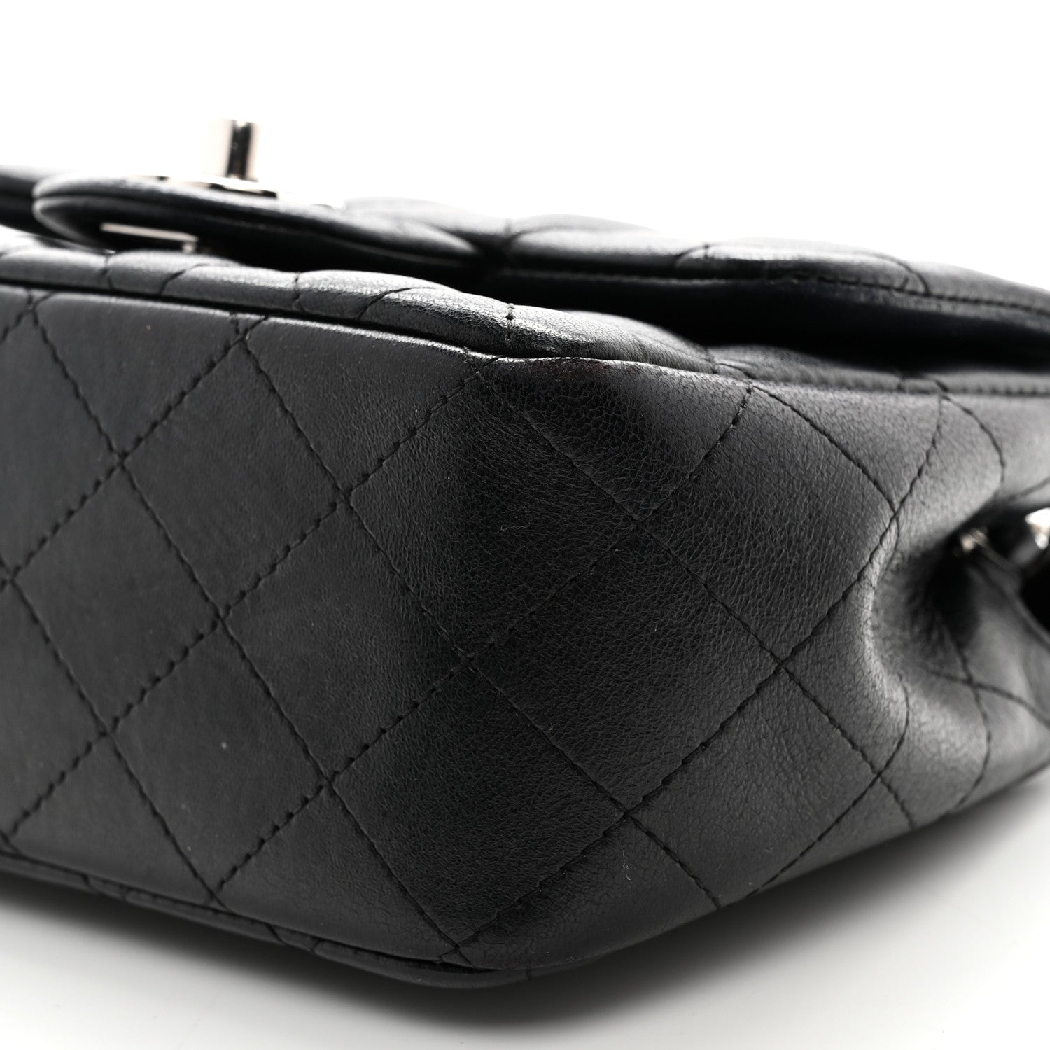 Chanel Lambskin Quilted Mini Square Flap Black 10 of 13