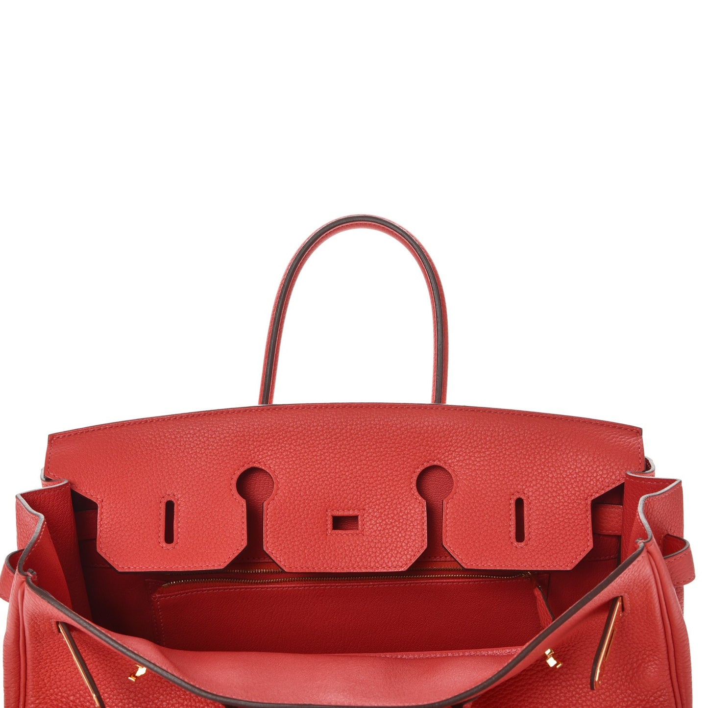 Togo Birkin 35 Rouge Pivoine