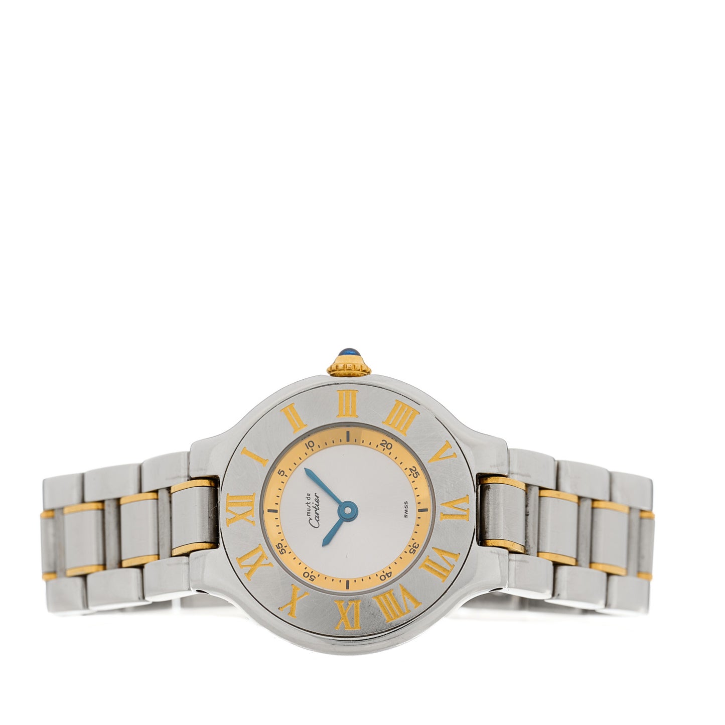 Stainless Steel 18K Yellow Gold 28mm Must De 21 Quartz Watch