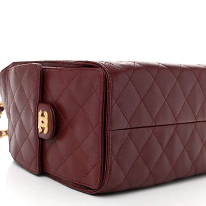 Chanel Caviar Quilted Small Chanel 25 Handbag Burgundy 9 of 10