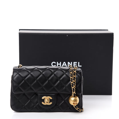 Chanel Lambskin Quilted Mini Rectangular Pearl Crush Flap Black 12 of 12