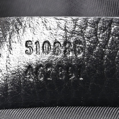 Gucci Nylon Monogram Double Buckle Flap Messenger Bag Black 7 of 10