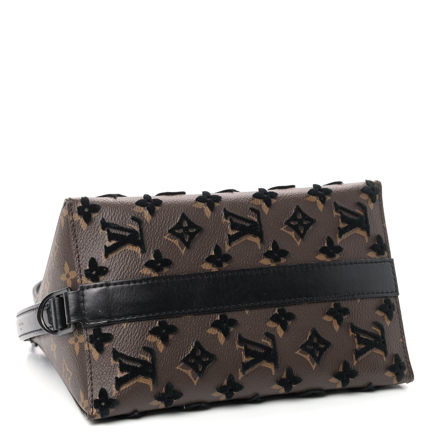 Monogram Tuffetage Triangle Messenger Black