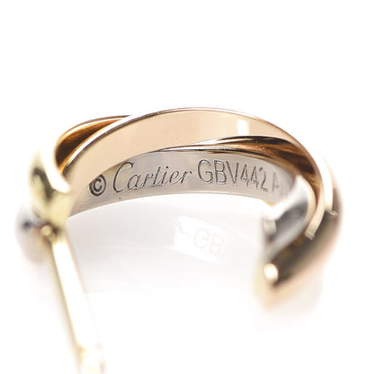 Cartier 18K Pink Yellow White Gold Small Trinity Hoop Earrings 4 of 6