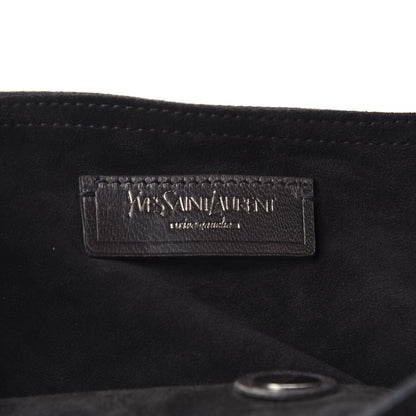 Saint Laurent Calfskin Lizard Embossed Large Muse Two Grey 8 of 10