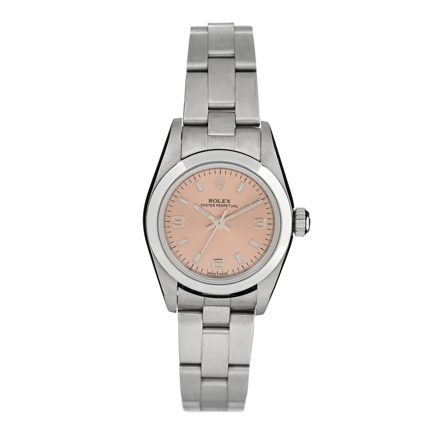 Rolex Stainless Steel 24mm Oyster Perpetual Datejust Watch Pink 76080 1 of 6