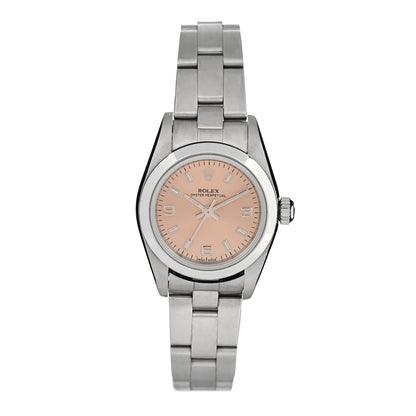Rolex Stainless Steel 24mm Oyster Perpetual Datejust Watch Pink 76080 1 of 6
