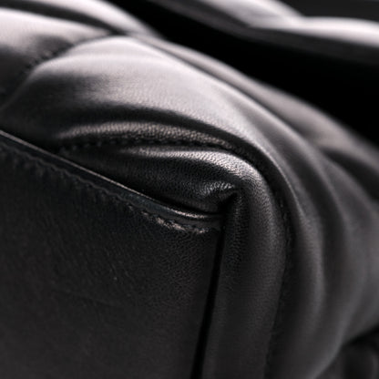 Saint Laurent Lambskin Quilted Small Loulou Puffer Monogram Chain Satchel Black 10 of 15