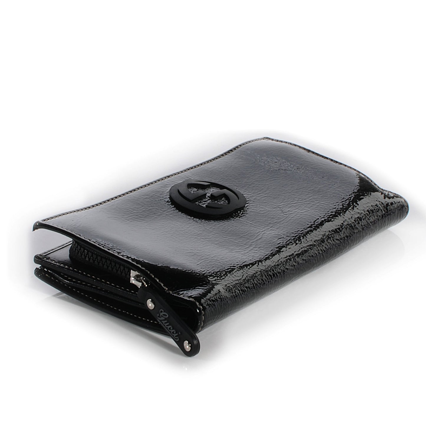 Patent Leather Blondie Continental Wallet Black