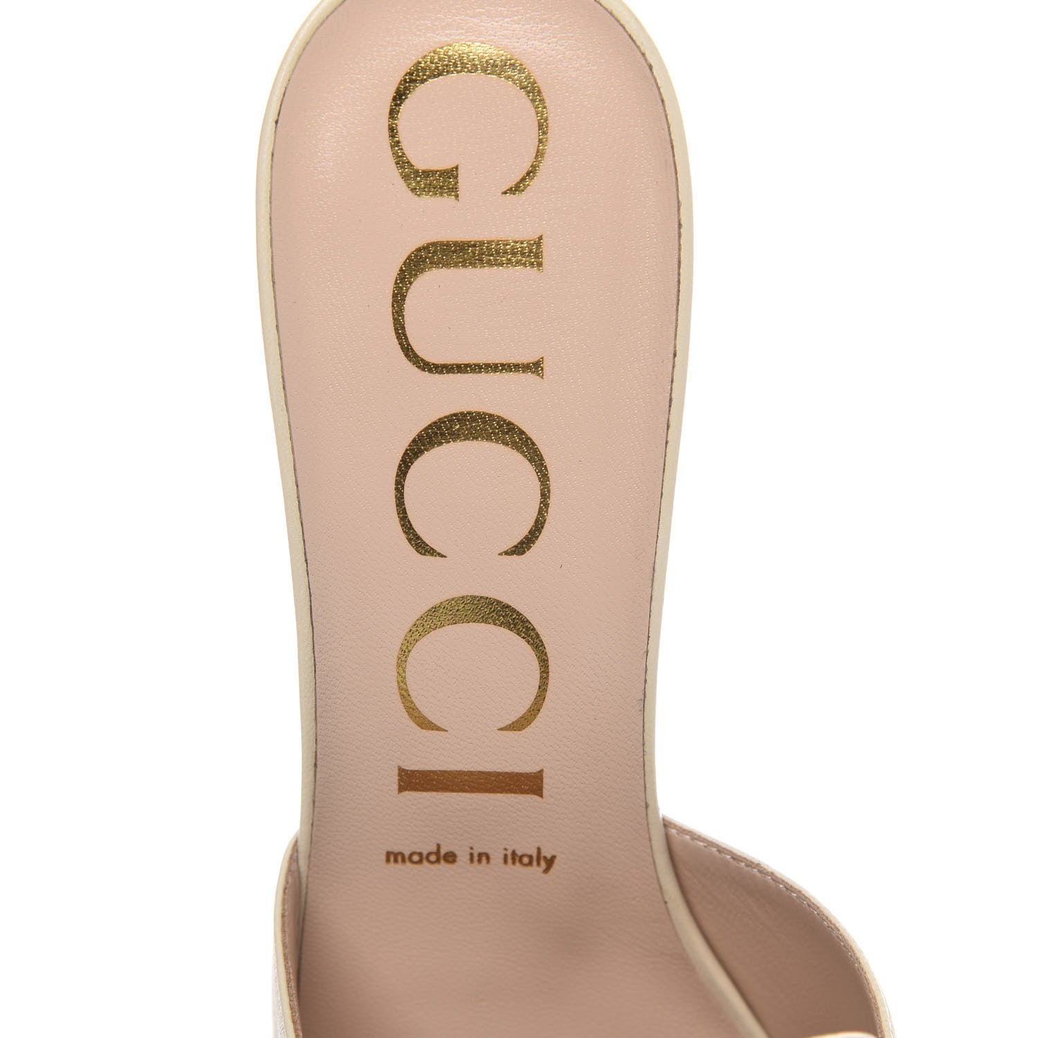 Gucci Malaga Kid Crystal Square G Madelyn Mules 40 Vintage White 7 of 9