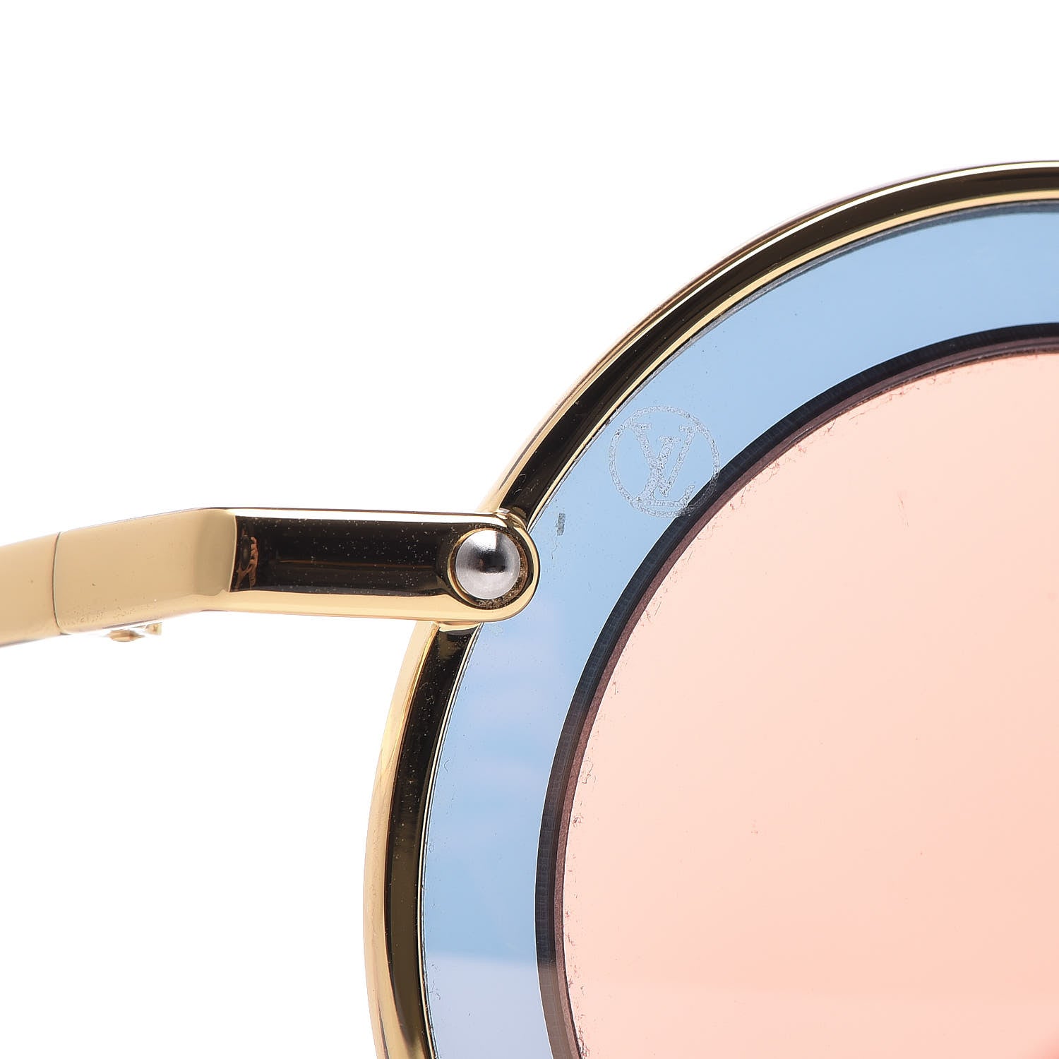 Louis Vuitton Round Metropolis Sunglasses Z0908U Brown Gold 9 of 11