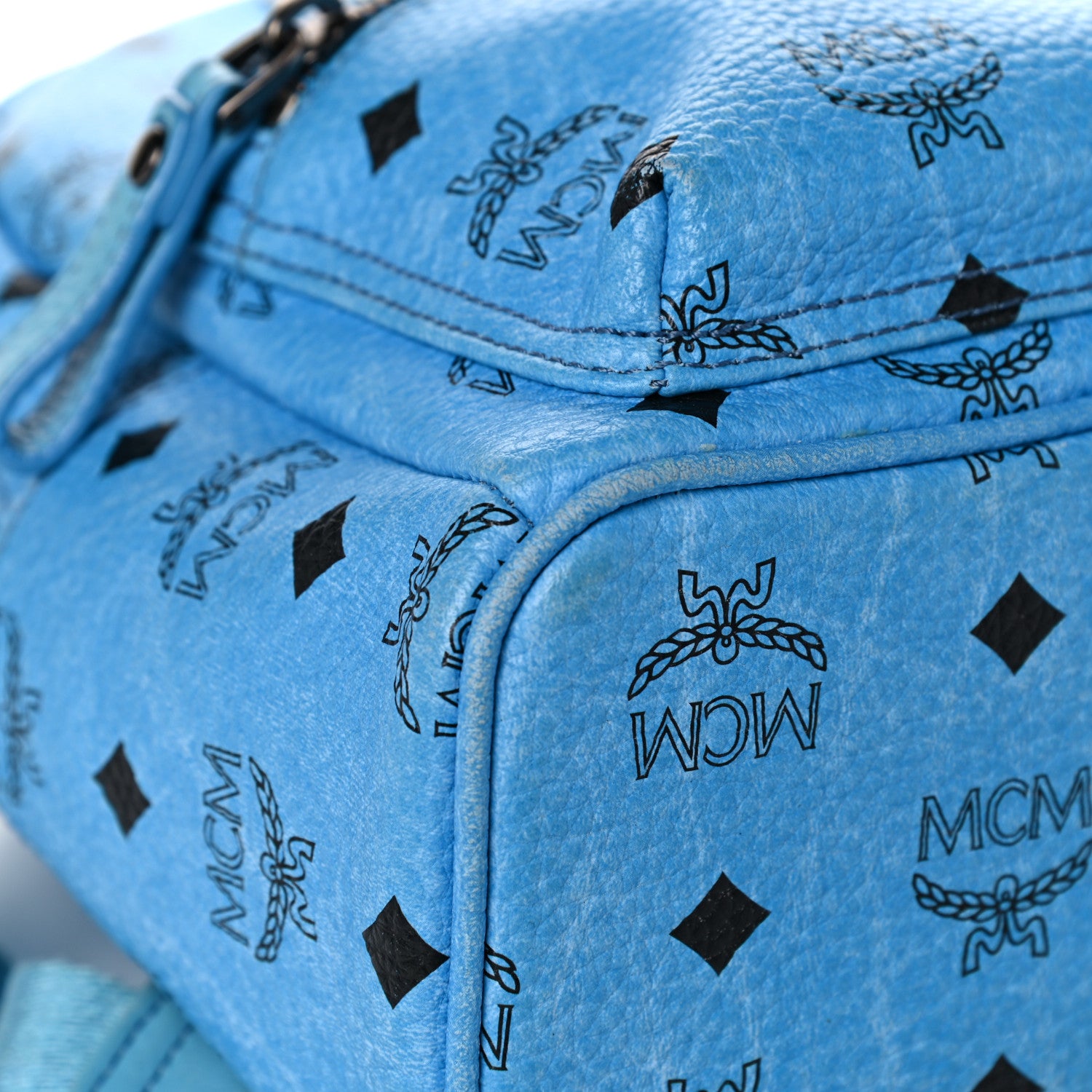 MCM Visetos Mini Stark Backpack Blue 8 of 21
