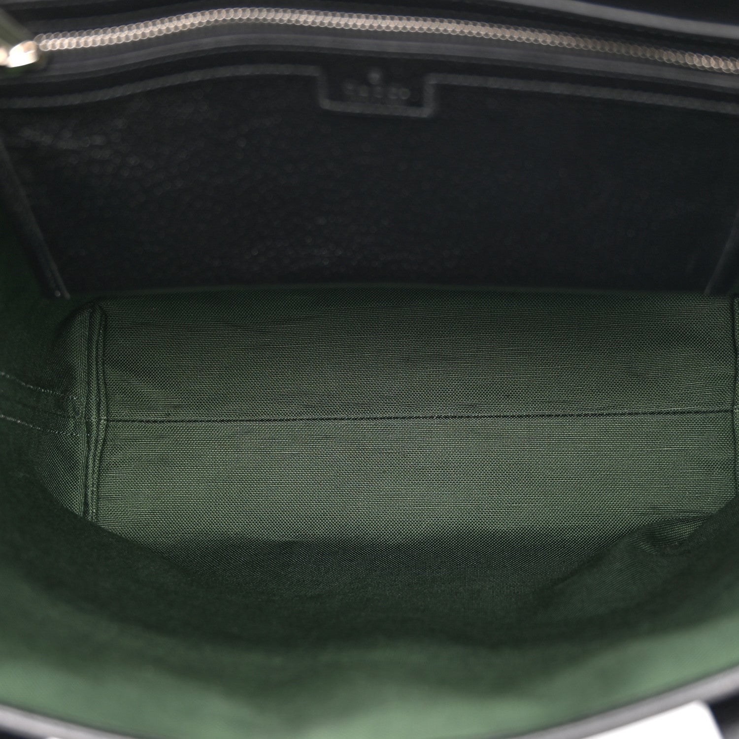 Gucci Textured Dollar Calfskin Web Medium Ophidia Tote Bag  Black 5 of 10