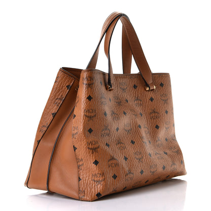MCM Visetos Large Essential Tote Cognac 2 of 5