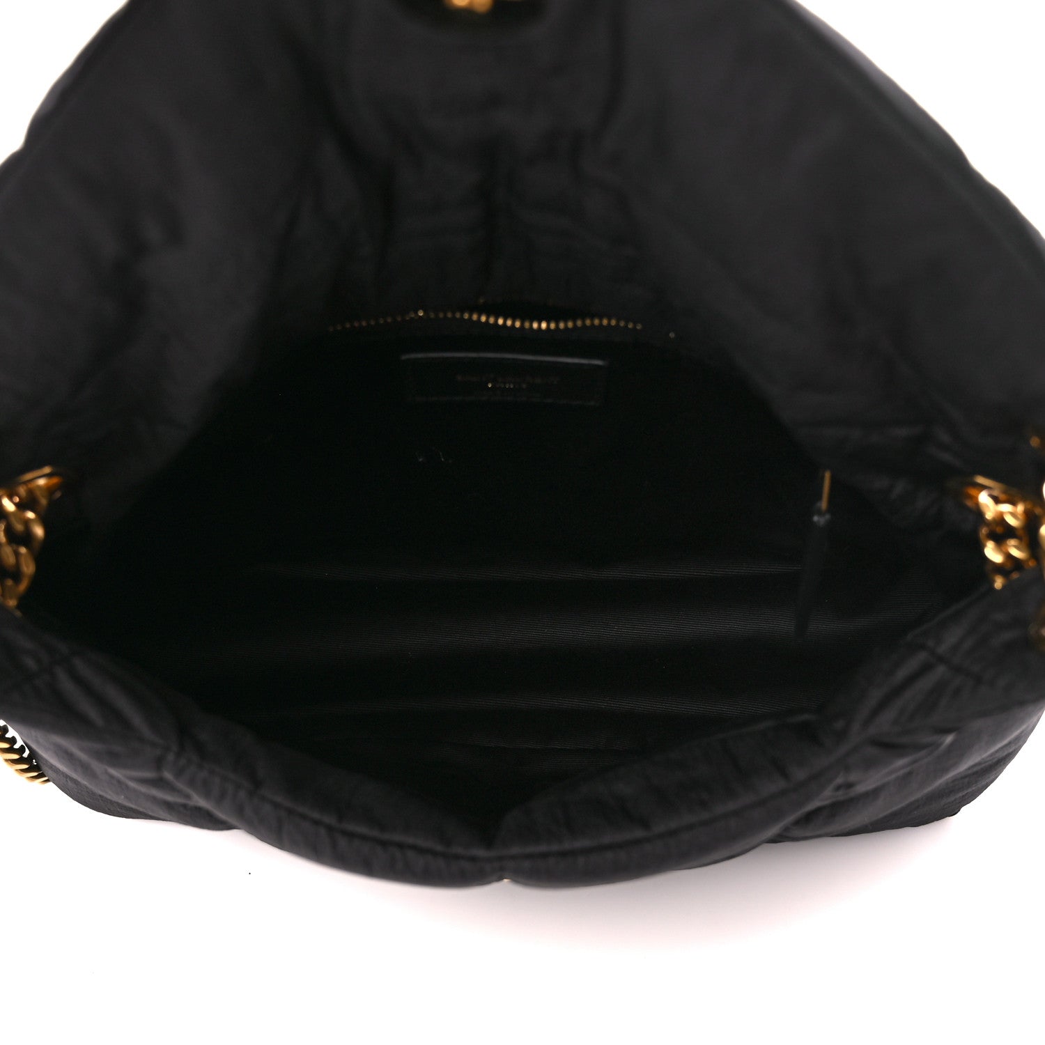 Saint Laurent Nylon Quilted Small Loulou Puffer Monogram Chain Satchel Black 5 of 10