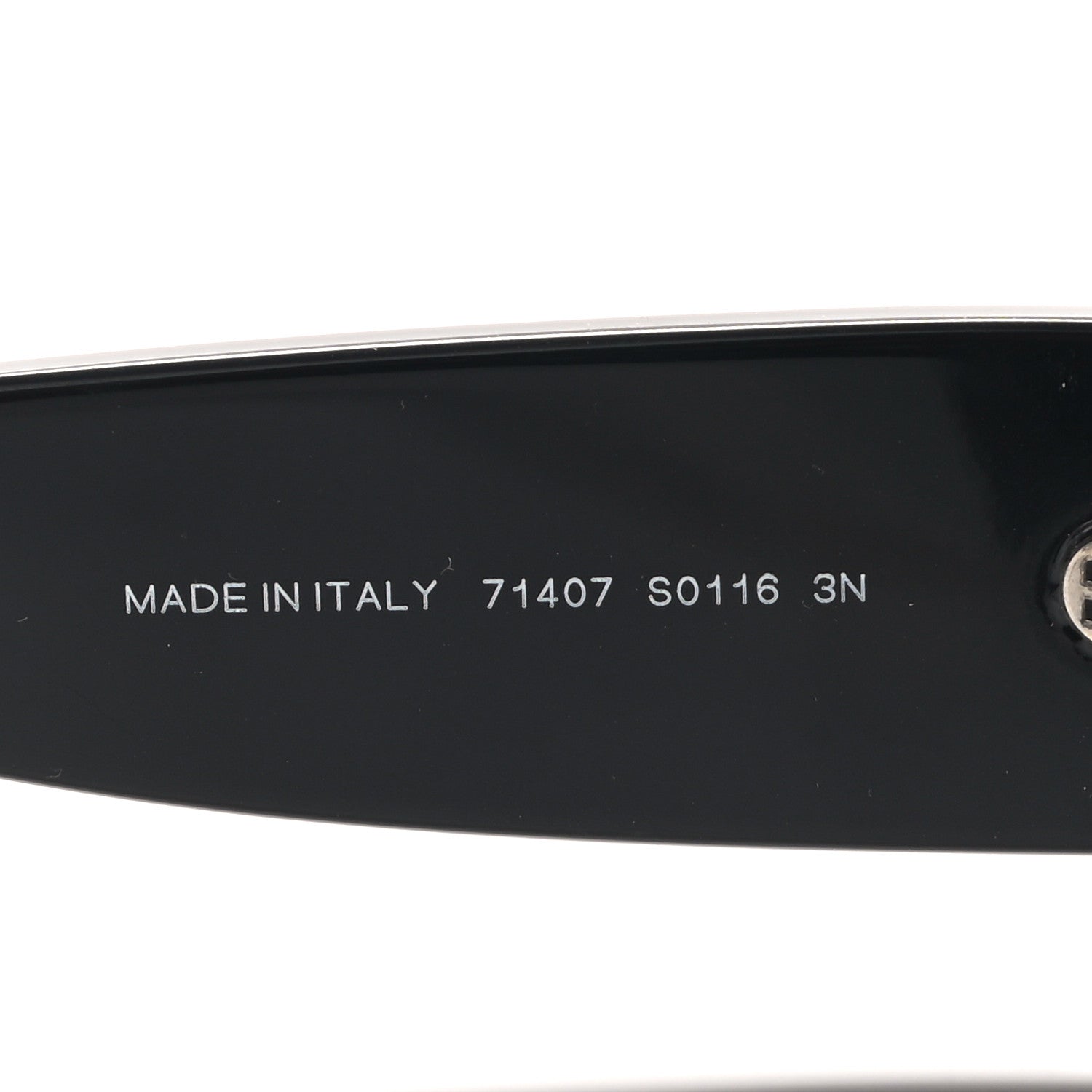 Chanel Acetate Sequin Rectangle Sunglasses 71407 Black 6 of 8