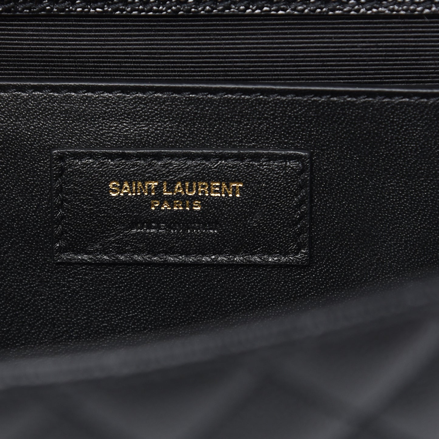 Grain De Poudre Textured Mixed Matelasse Triquilt Medium Monogram Satchel Black