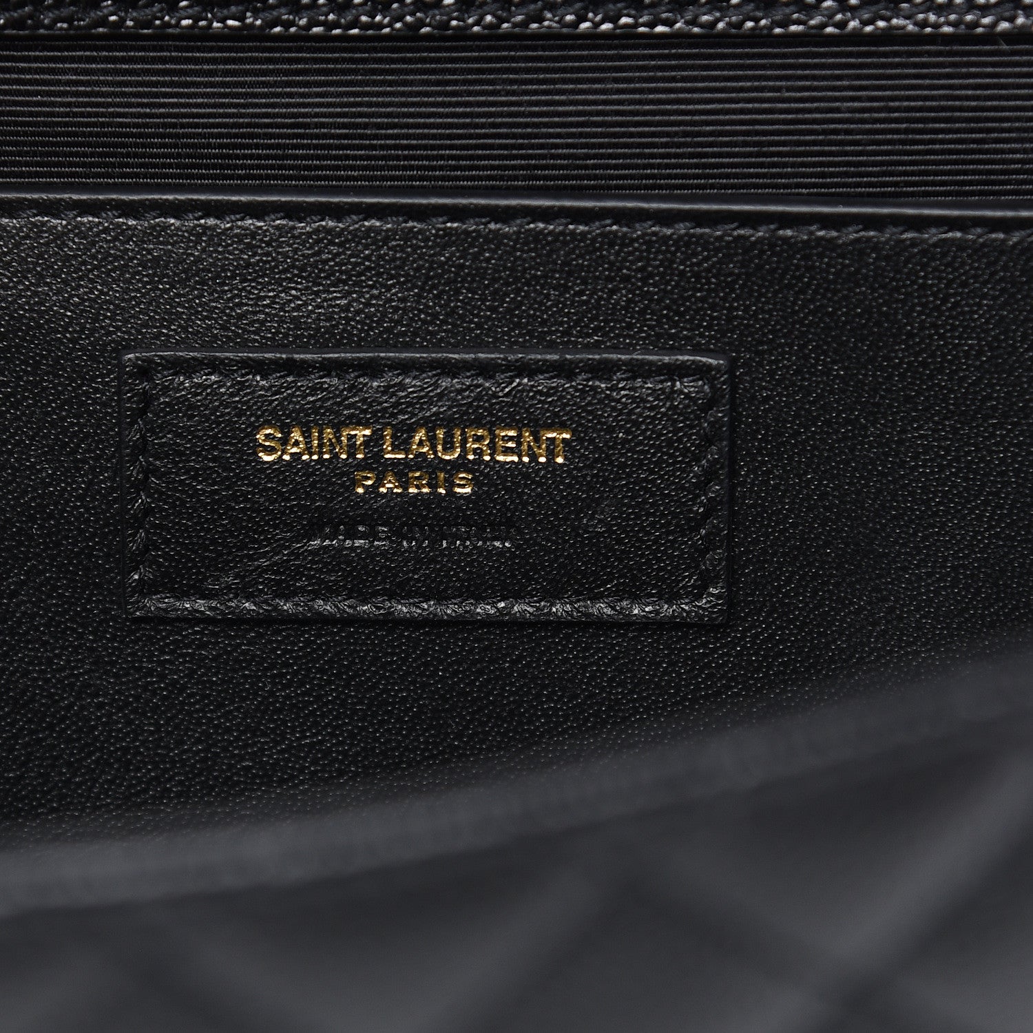 Saint Laurent Grain De Poudre Textured Mixed Matelasse Triquilt Medium Monogram Satchel Black 7 of 9