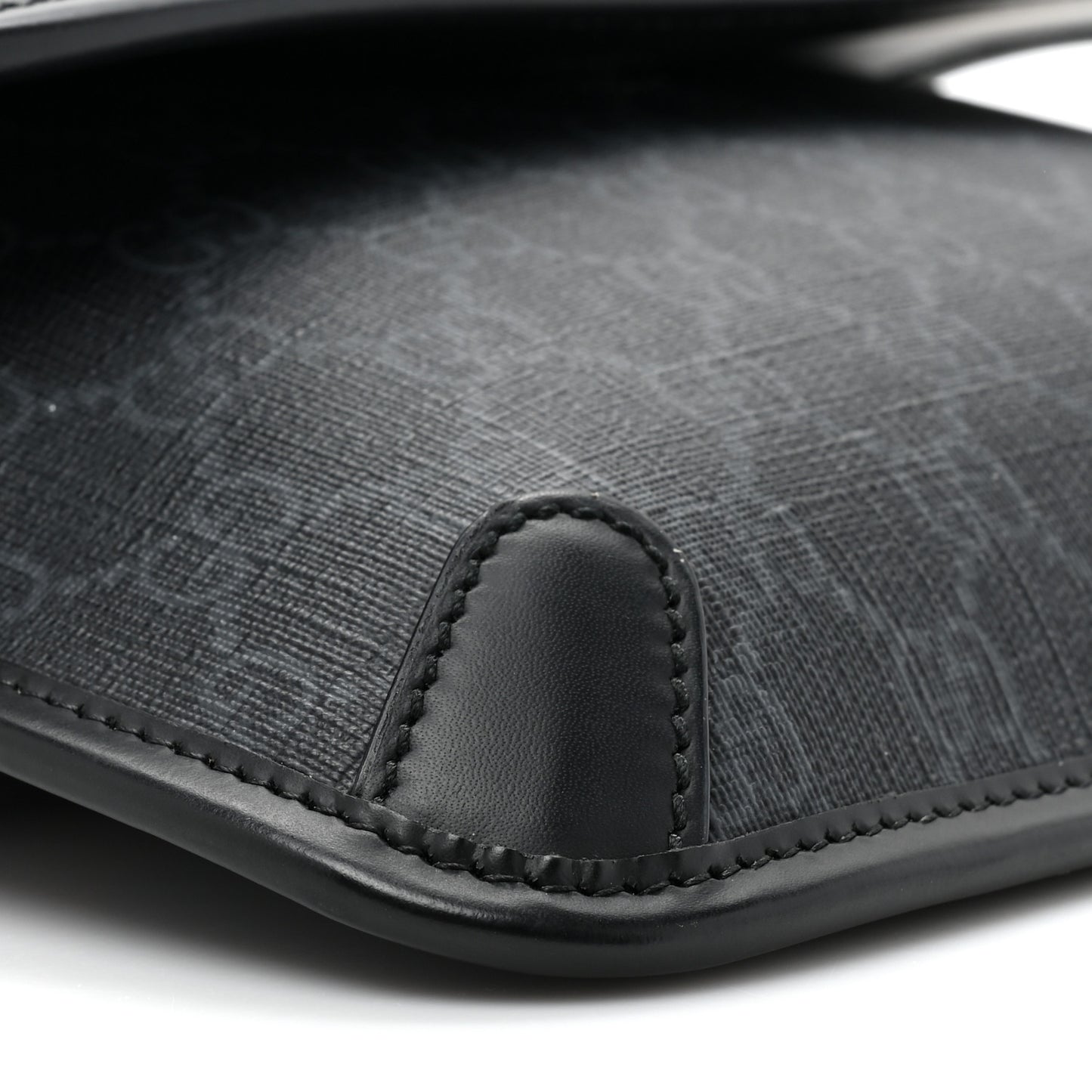 GG Supreme Monogram Web Slim Belt Bag Black Grey