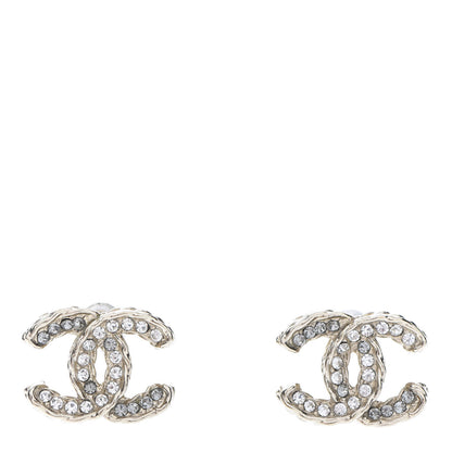 Chanel Crystal CC Earrings Gold 1 of 4