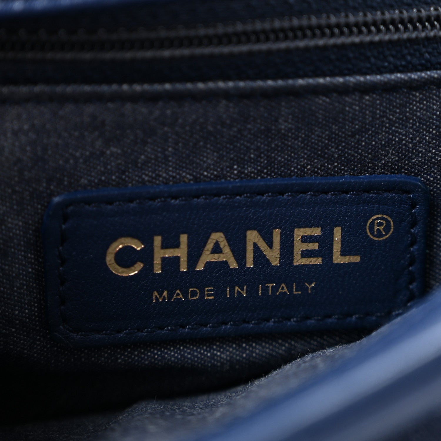 Chanel Lambskin Quilted Resin Bi-Color Chain Flap Bag Navy 6 of 14