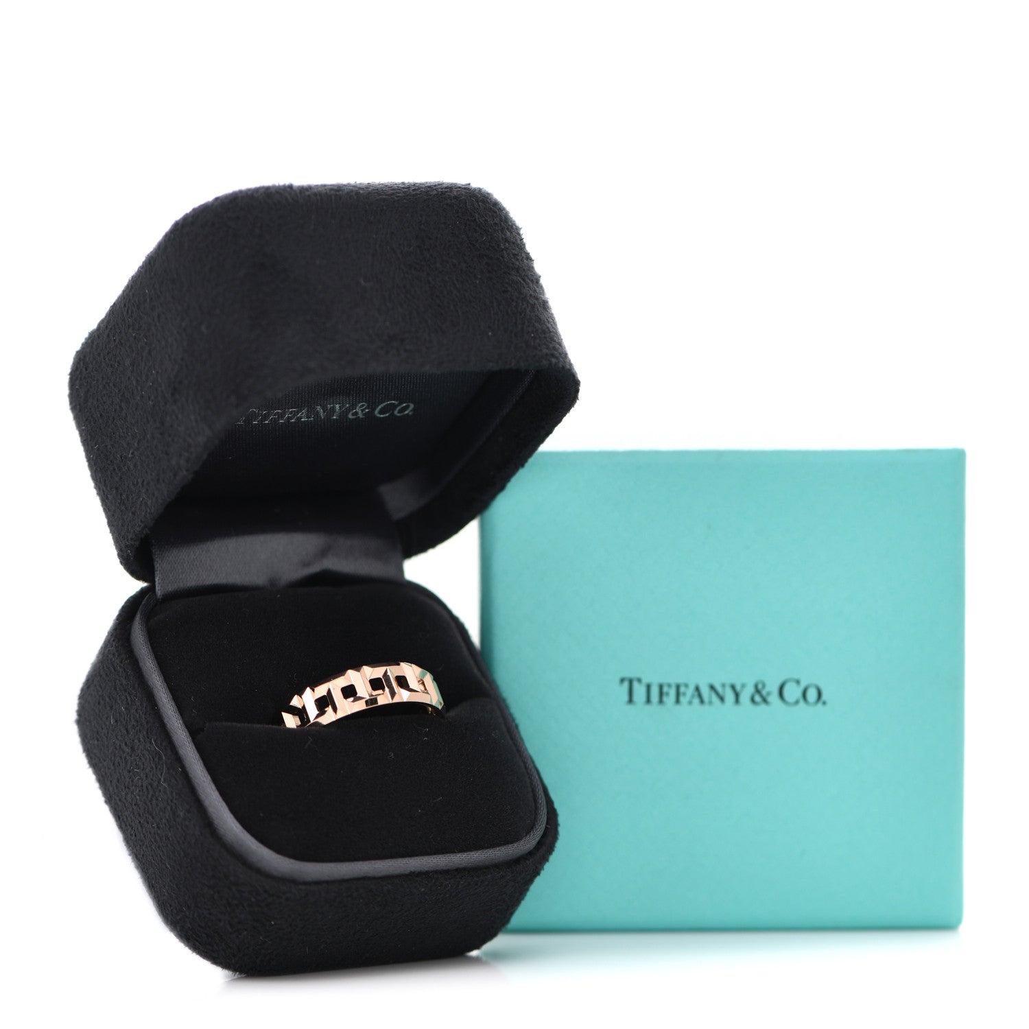 Tiffany 18K Rose Gold Wide T True Ring 59 8.75 5 of 5