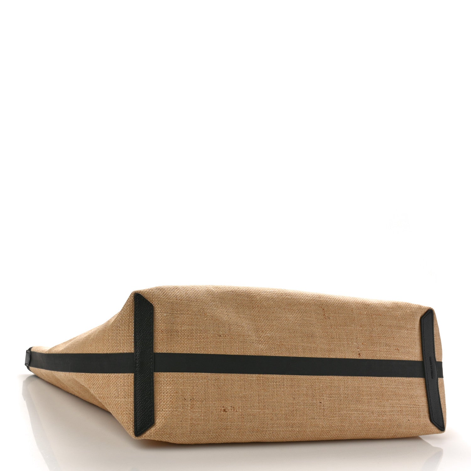 Burberry Raffia Logo Print Medium The Giant Reversible Tote Black 4 of 9