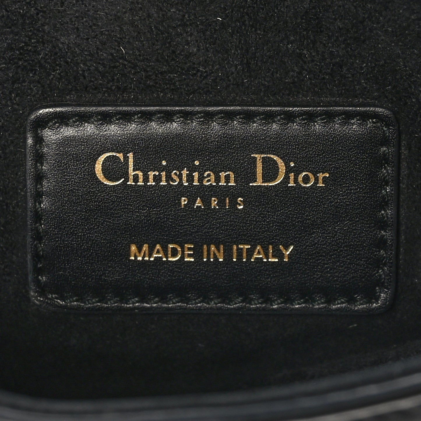 Calfskin Mini Saddle Bag Black