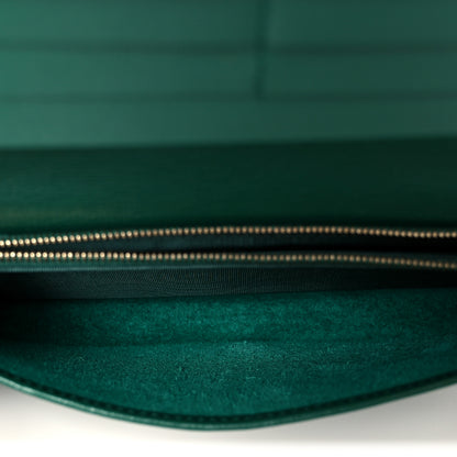 Gucci Azalea Calfskin Enamel Horsebit 1955 Wallet On Chain Emerald Green 8 of 19