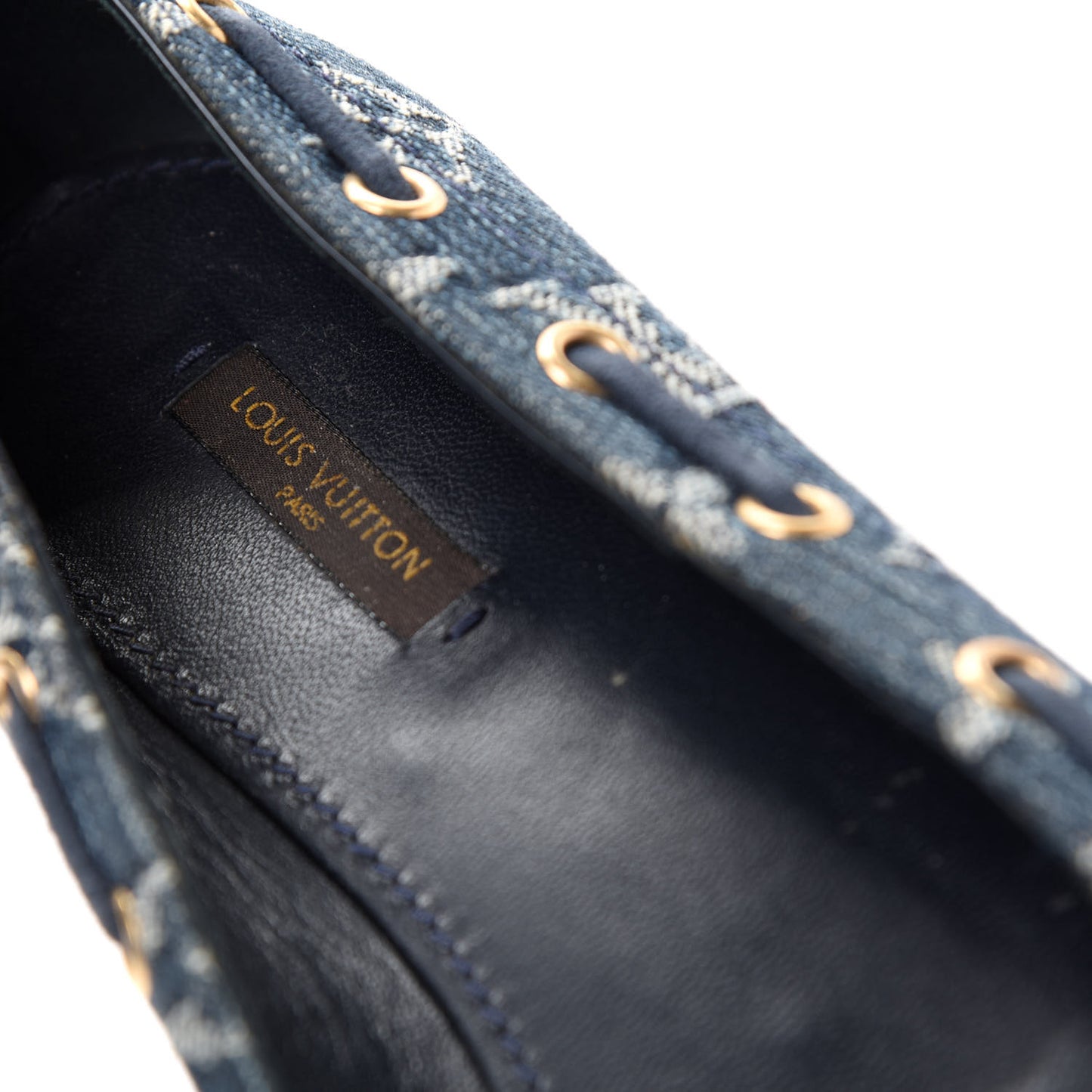Monogram Denim Oasis Ballerina Flats 37.5 Blue