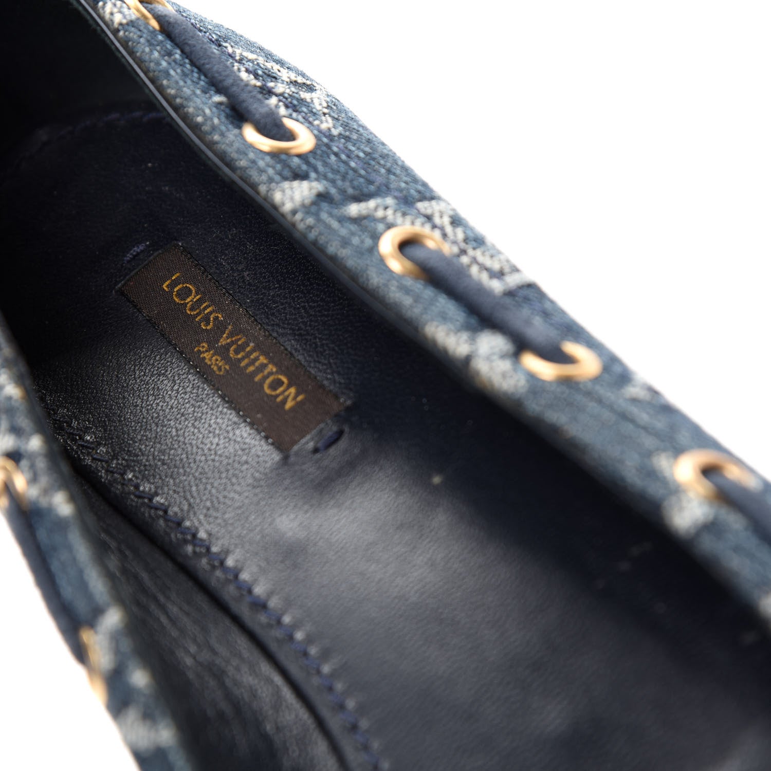 Louis Vuitton Monogram Denim Oasis Ballerina Flats 37.5 Blue 8 of 10