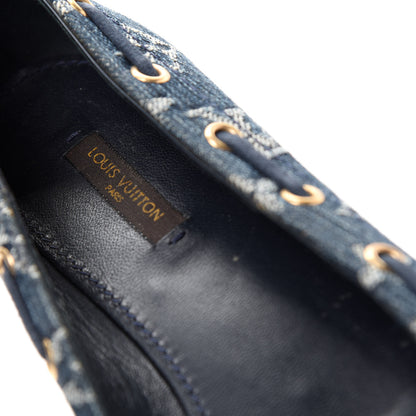 Louis Vuitton Monogram Denim Oasis Ballerina Flats 37.5 Blue 8 of 10