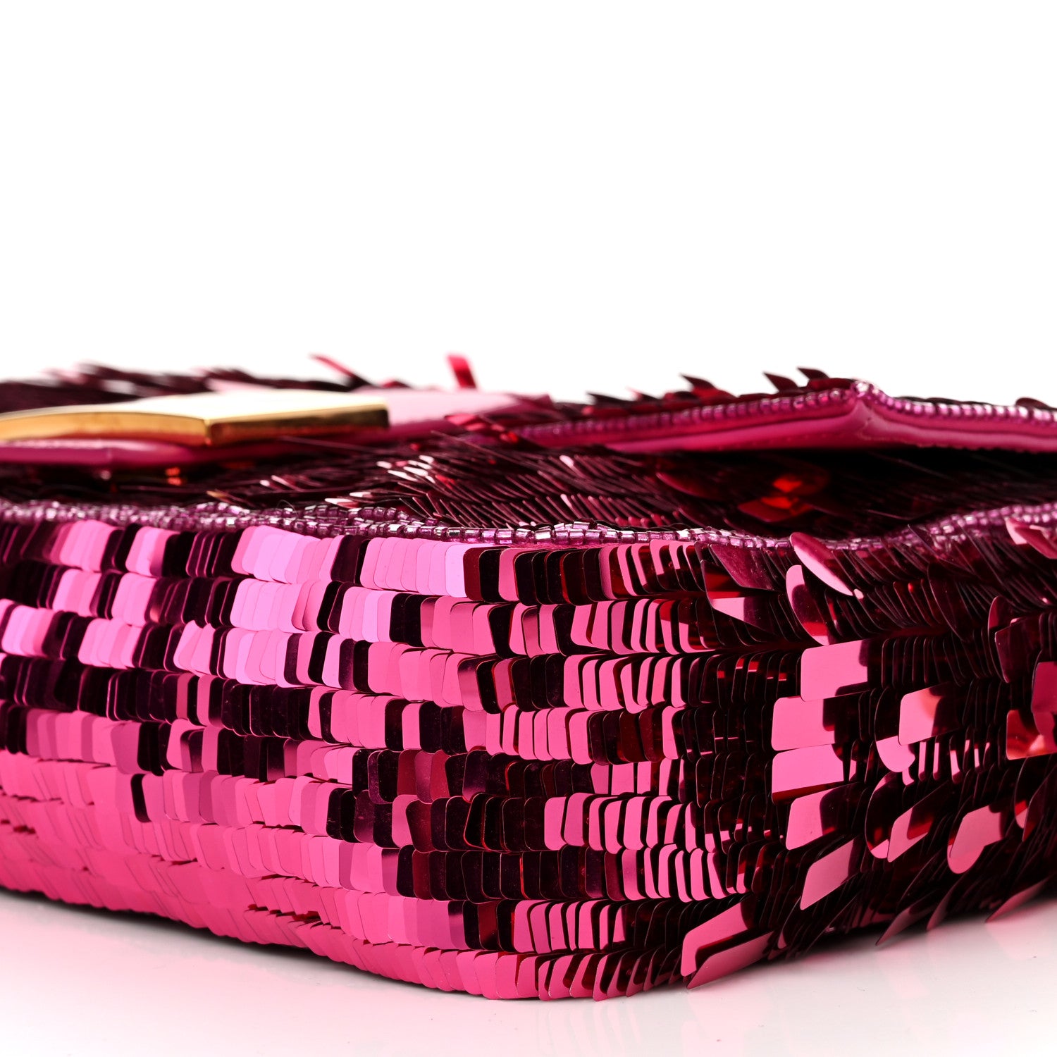 Fendi Sequin Paillettes Vitello Grace Sex and the City Baguette Ciclamino Pilar 10 of 10