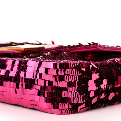 Fendi Sequin Paillettes Vitello Grace Sex and the City Baguette Ciclamino Pilar 10 of 10