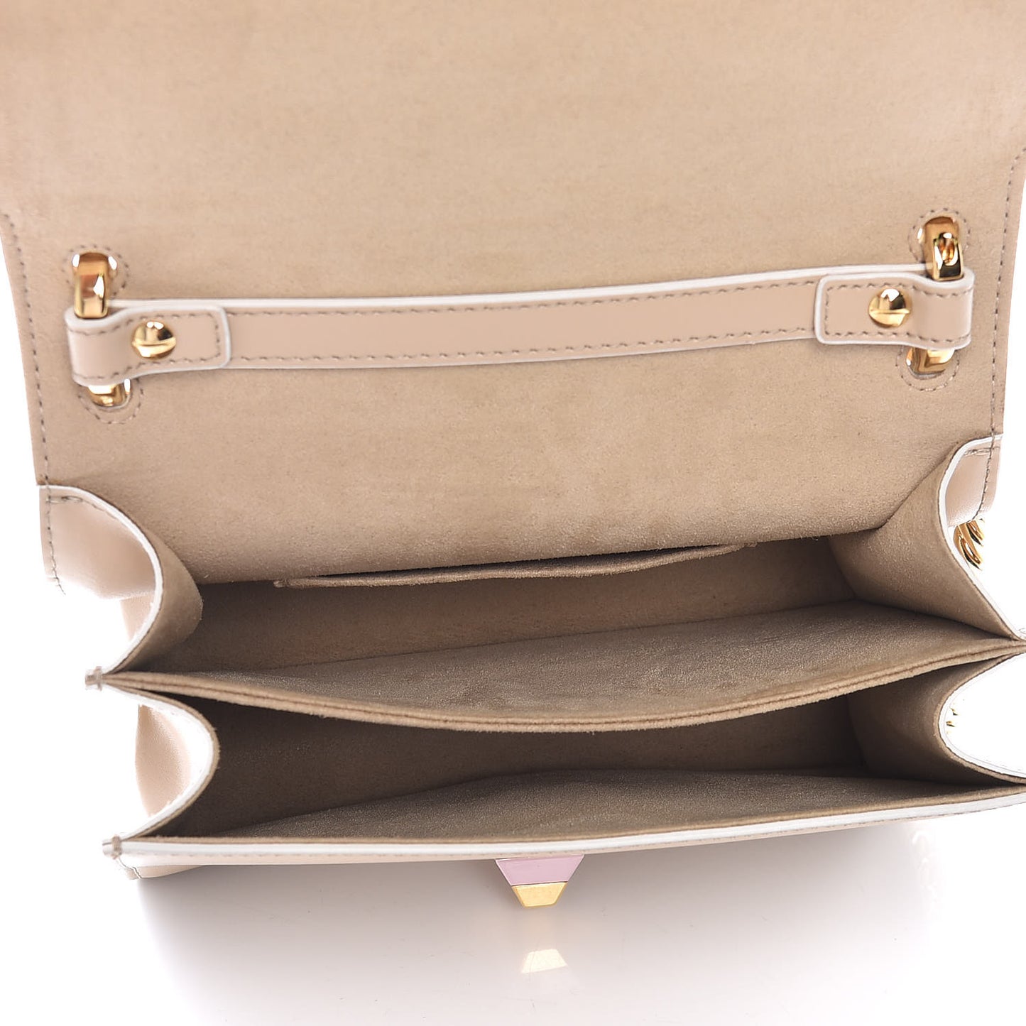 Calfskin Scalloped Studded Flower Small Kan I Shoulder Bag Amido Multicolor