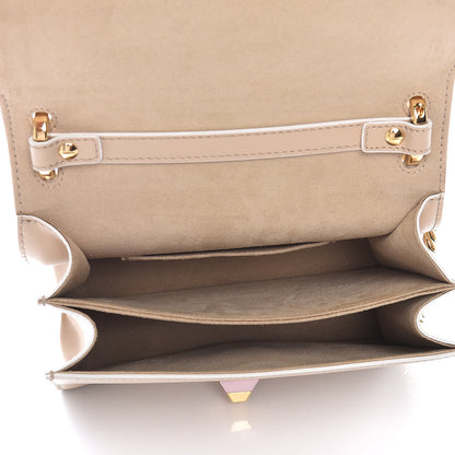 Fendi Calfskin Scalloped Studded Flower Small Kan I Shoulder Bag Amido Multicolor 5 of 13