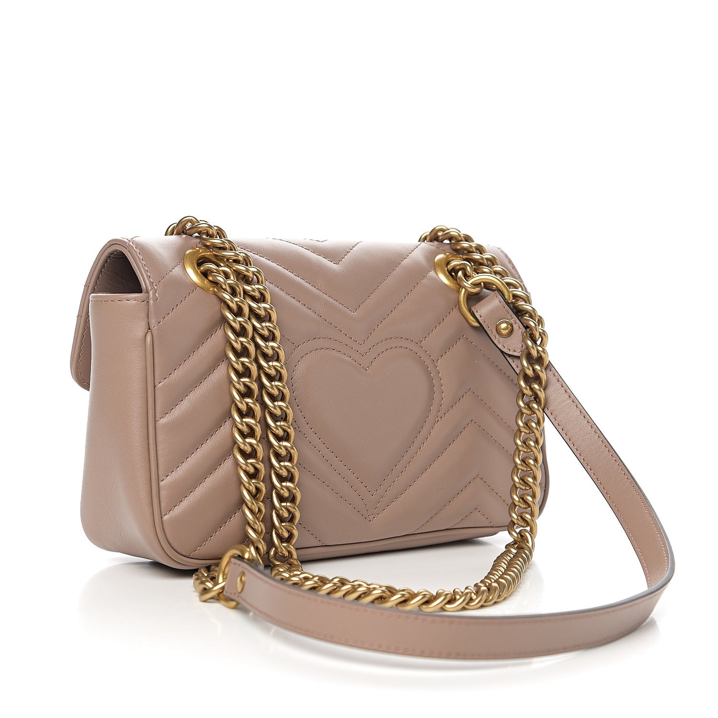 Calfskin Matelasse Mini GG Marmont Shoulder Bag Porcelain Rose