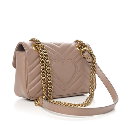 Gucci Calfskin Matelasse Mini GG Marmont Shoulder Bag Porcelain Rose 2 of 10