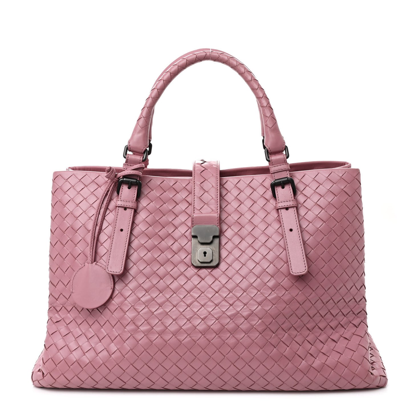 Light Calf Intrecciato Medium Roma Mallow