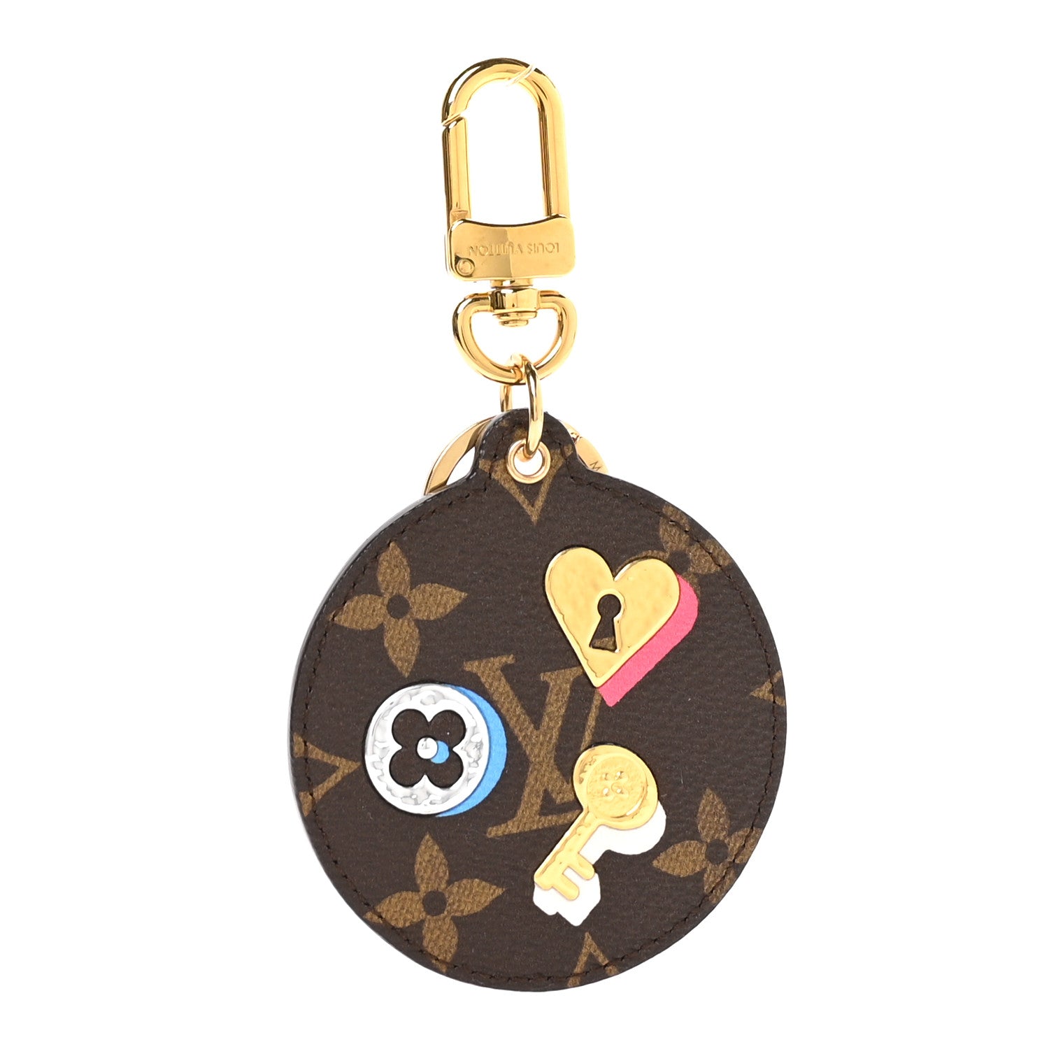 Louis Vuitton Monogram Love Lock Bag Charm Key Holder 1 of 4