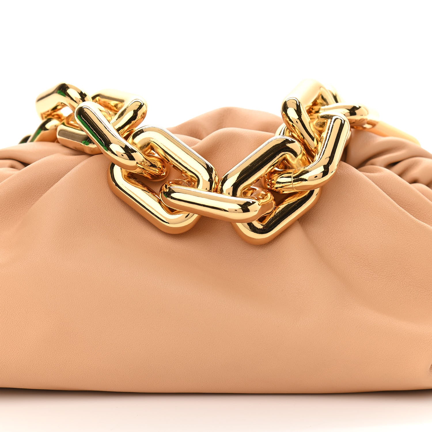 Bottega Veneta Calfskin The Pouch Chain Almond 7 of 9