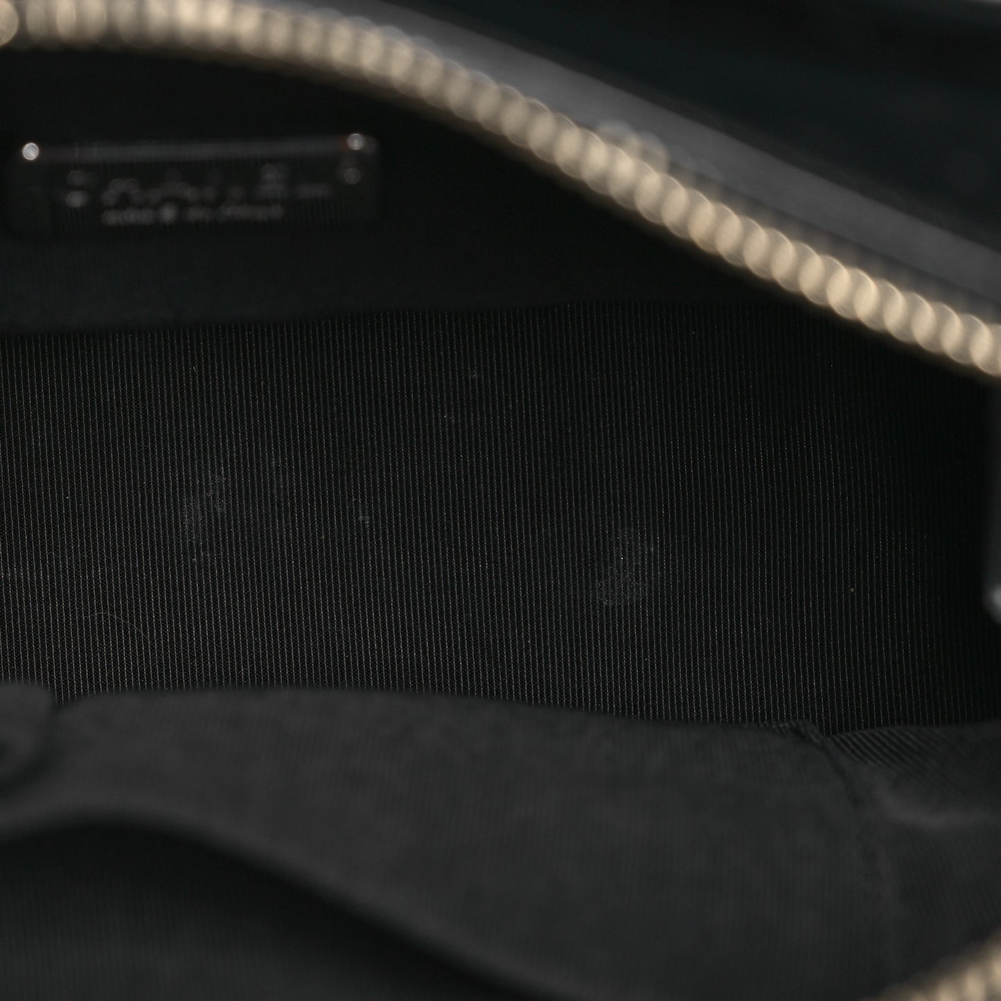 Tweed Calfskin Quilted Small Gabrielle Hobo Black Gold